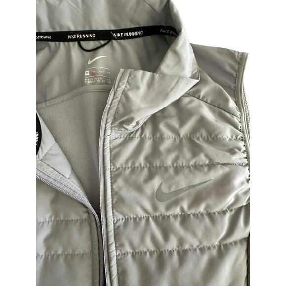 Nike Aeroloft Women's Gray & Silver Zip Up Running Quilted Vest Size XS - Picture 2 of 9